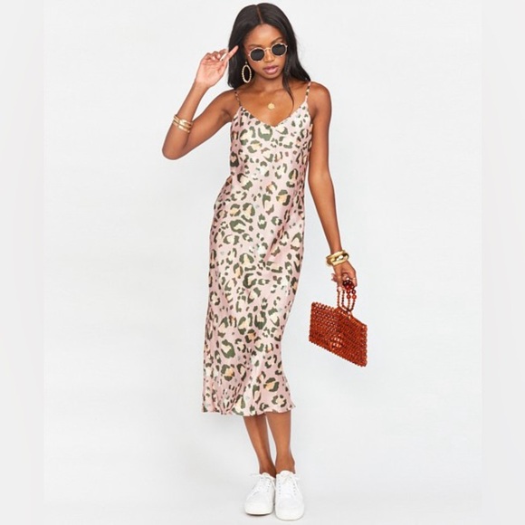 Show Me Your Mumu Zio Satin Slip Dress Cheetah Sister | Size Small - Picture 5 of 13